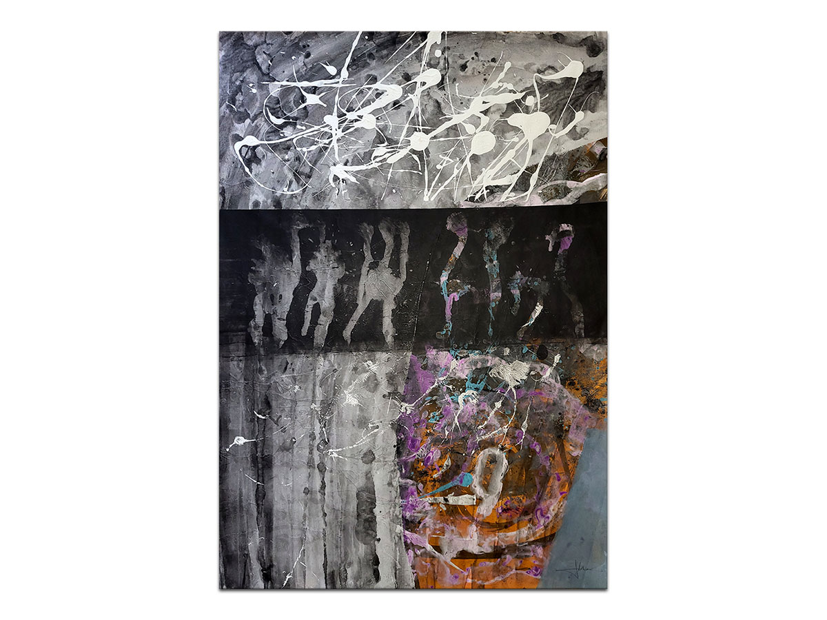 Moderne slike u galeriji MAG - apstraktna slika Smokey lies akril na hameru 100x70 cm