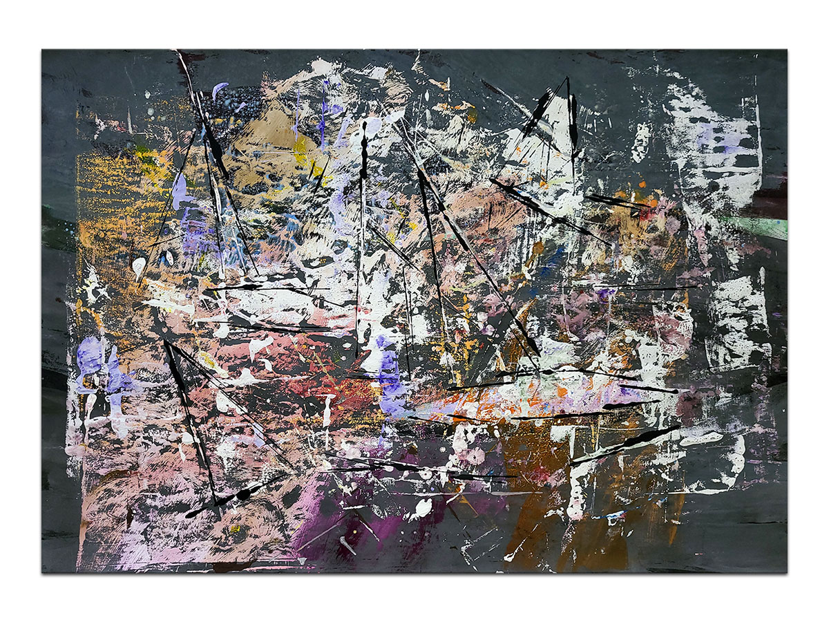 Moderne slike u galeriji MAG - apstraktna slika Punim jedrima akril na hameru 100x70 cm