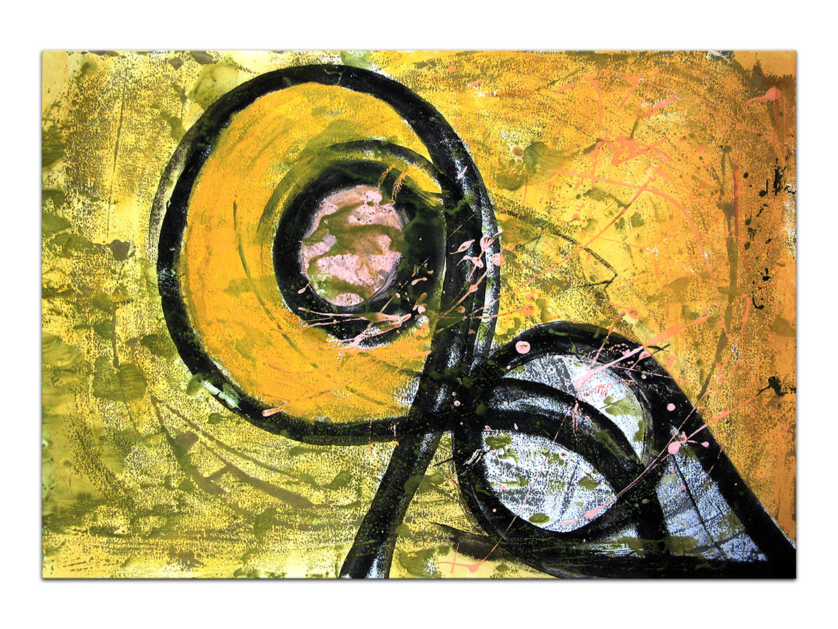 Moderne slike u galeriji MAG - apstraktna slika Poslanik sunca akril na hameru 100x70 cm