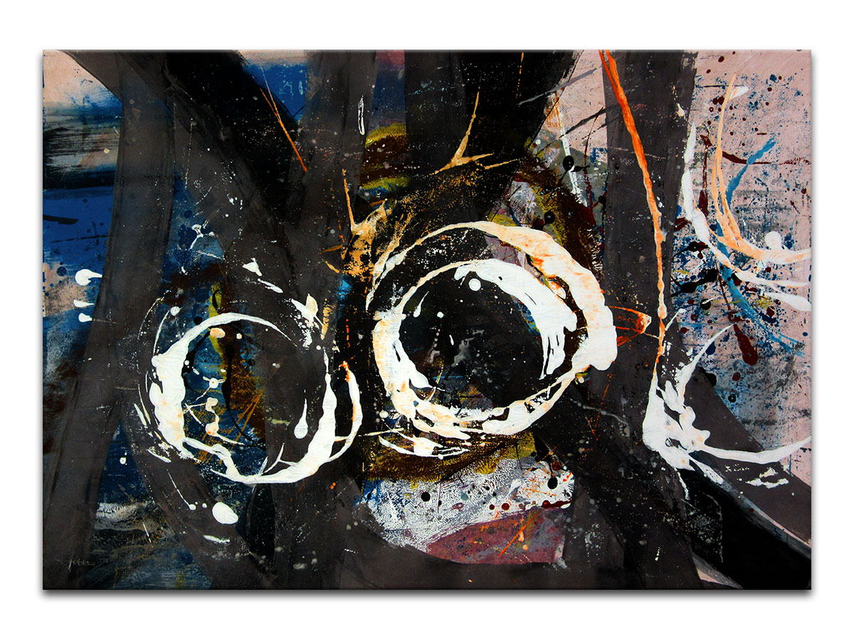 Moderne slike u galeriji MAG - apstraktna slika Krugovi noći X akril na hameru 100x70 cm
