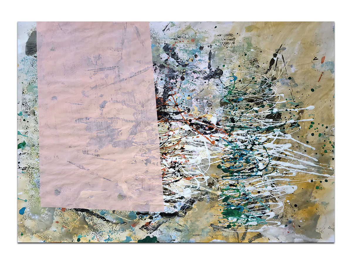 Moderne slike u galeriji MAG - apstraktna slika Okvirna nježnost akril na hameru 100x70 cm