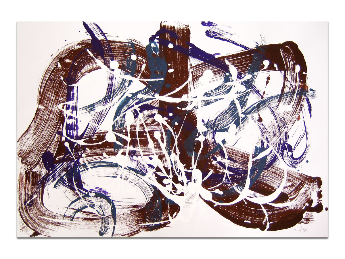 Suvremena umjetnost MAG galerija - apstraktna slika Tragovi prošlosti Akril na hameru 100x70 cm