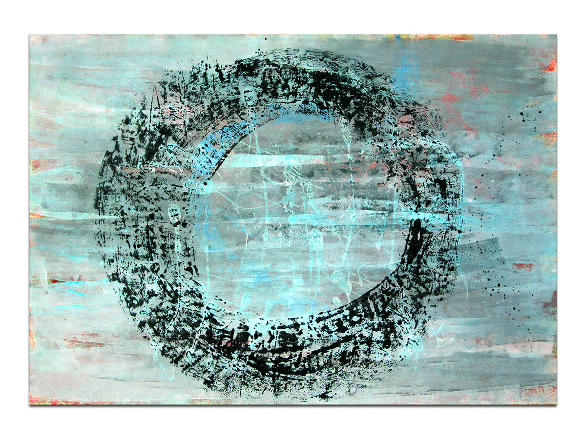 Moderne slike u galeriji MAG - apstraktna slika Začarani krug akril na hameru 100x70 cm