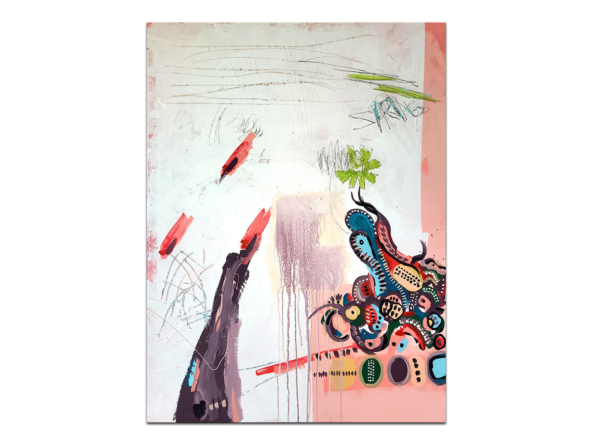 Moderne slike u galeriji MAG - apstraktna slika Pozdrav proljeću Akril na platnu 120x90 cm