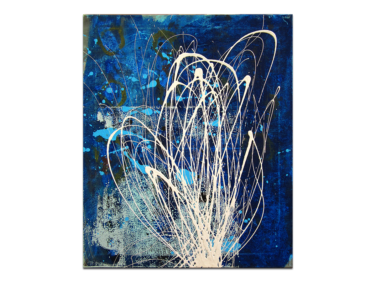 Moderne slike u galeriji MAG - apstraktna slika Morsko cvijeće akril na napetom platnu 60x50 cm