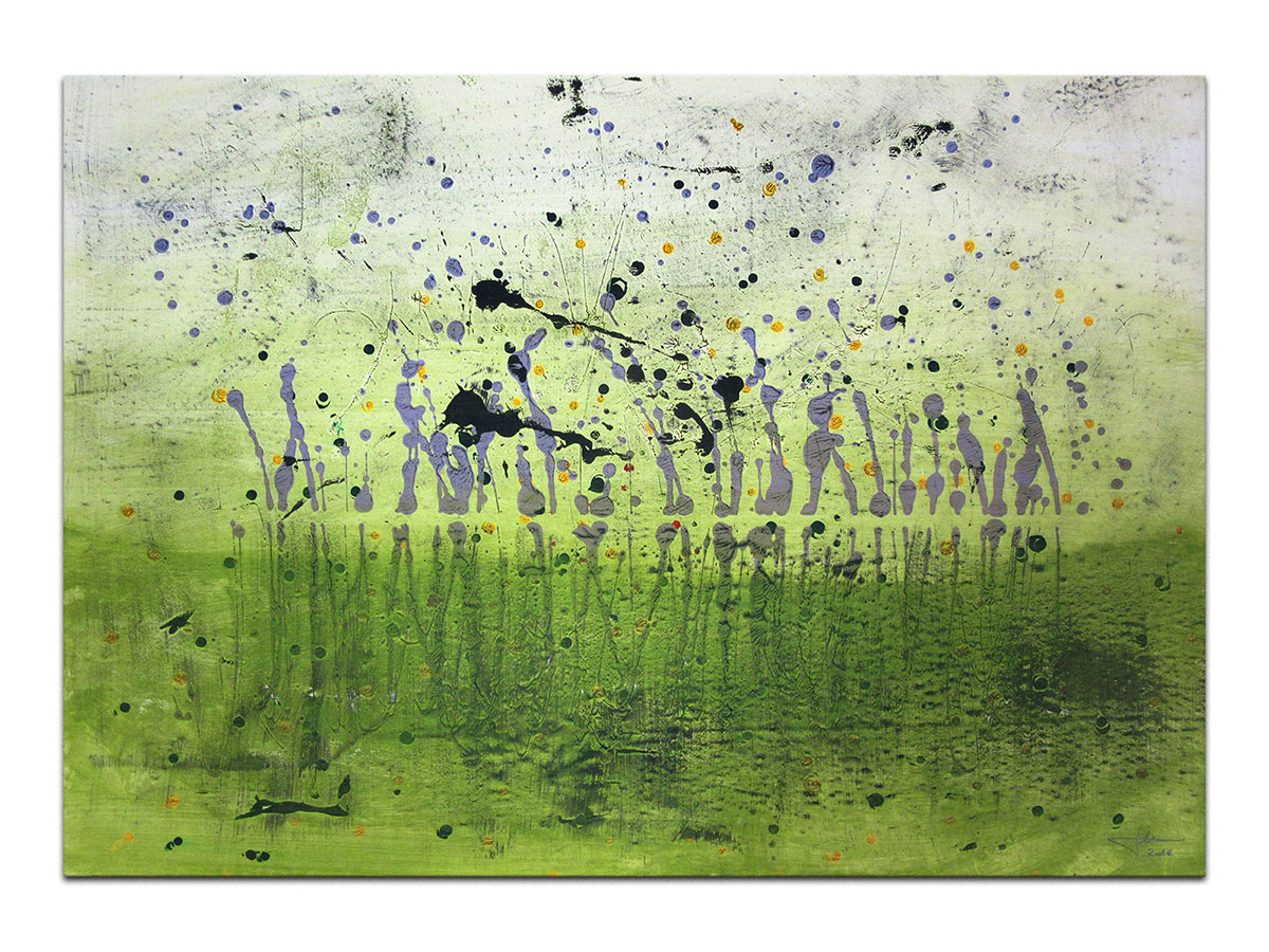 Moderne slike u galeriji MAG - apstraktna slika Odsjaj prirode akril na hameru 100x70 cm