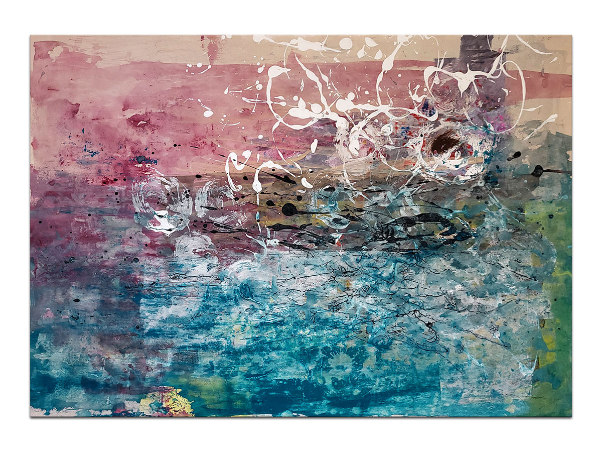 Moderne slike u galeriji MAG - apstraktna slika Morski ciklus X akril na hameru 100x70 cm