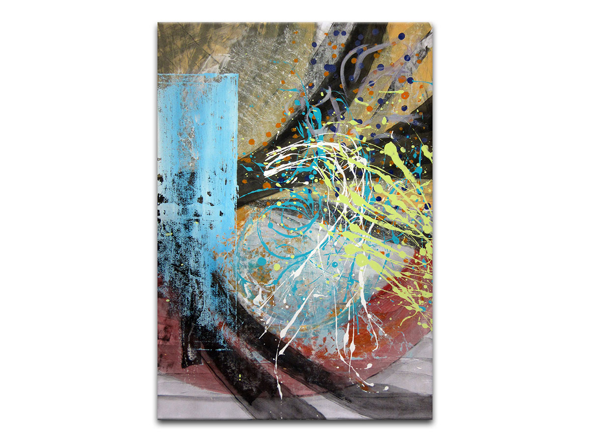 Moderne slike u galeriji MAG - apstraktna slika Privlačne suprotnosti akril na hameru 100x70 cm