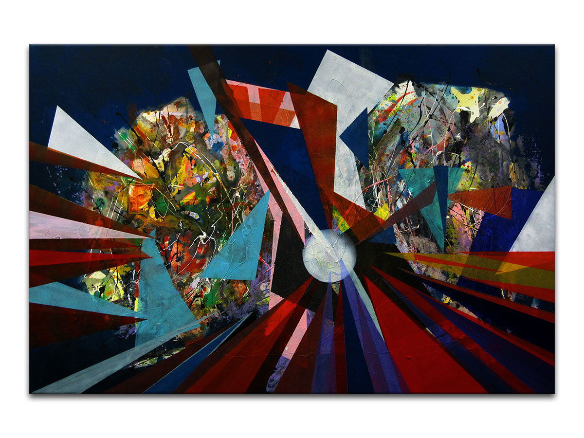 Moderne slike u galeriji MAG - apstraktna slika Predskazanja Akril na napetom 3D platnu 150x100 cm