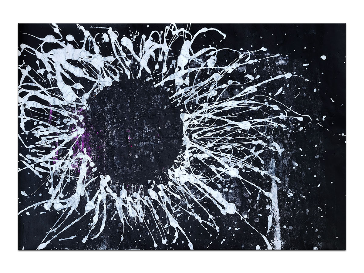 Moderne slike u galeriji MAG - apstraktna slika Pomrčina akril na hameru 100x70 cm