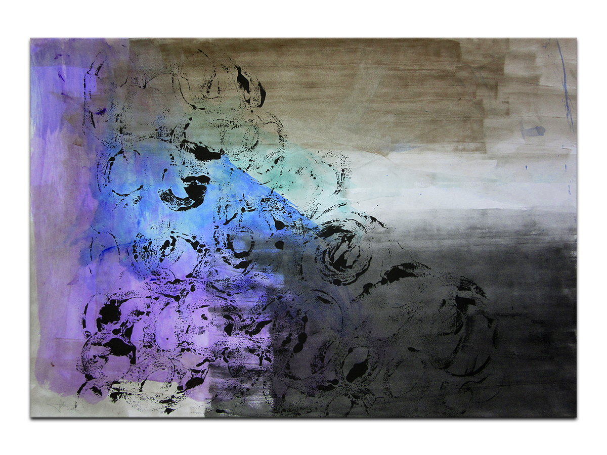 Moderne slike u galeriji MAG - apstraktna slika Ljubičasti snovi akril na hameru 100x70 cm
