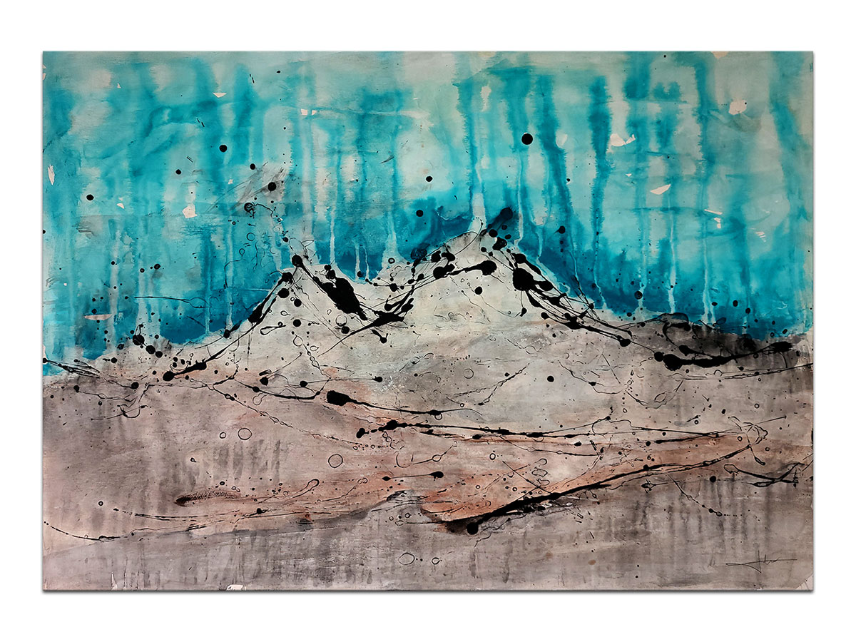 Moderne slike u galeriji MAG - apstraktna slika Mistične planine Akril na napetom platnu 100x70 cm