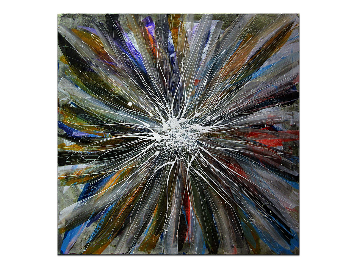 Moderne slike u galeriji MAG - apstraktna slika Nucleus akril na napetom platnu 90x90 cm