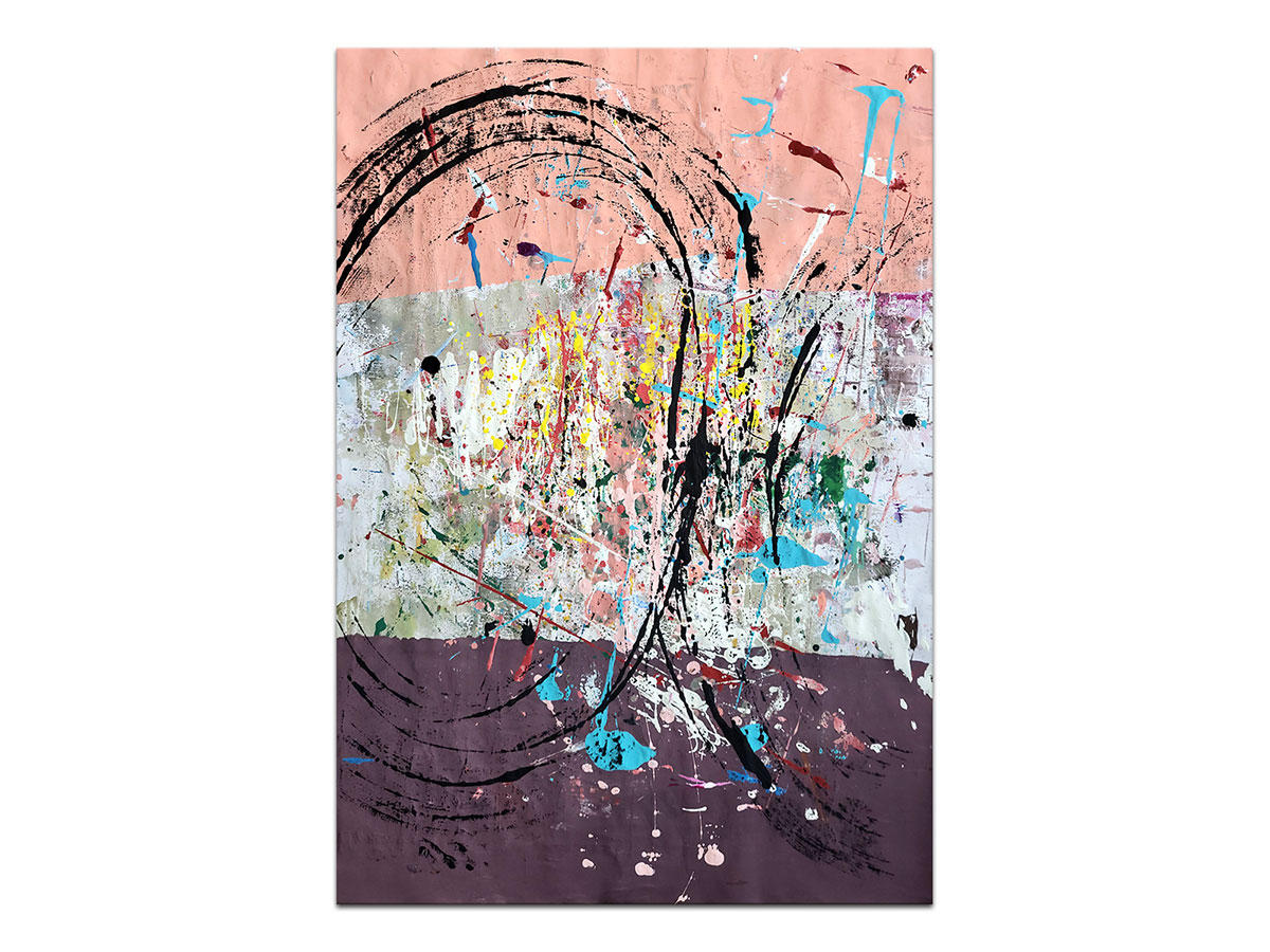 Moderne slike u galeriji MAG - apstraktna slika Korisni maniri akril na hameru 100x70 cm