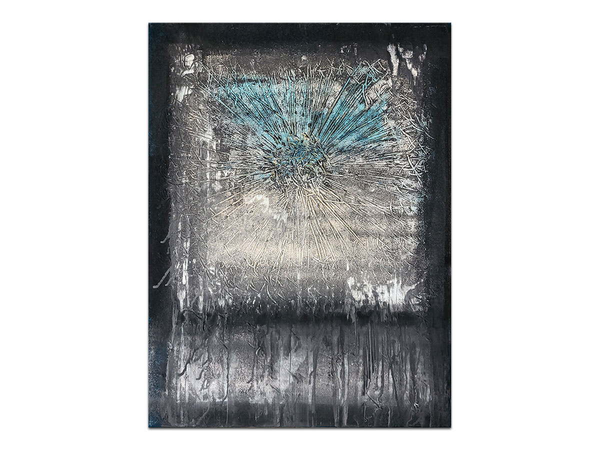 Moderne slike u galeriji MAG - apstraktna slika Rising star Reljefni akril na platnu 80x60 cm