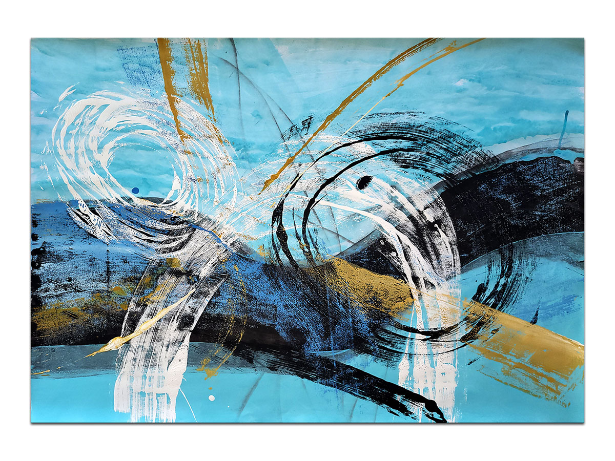 Moderne slike u galeriji MAG - apstraktna slika Morske radosti akril na hameru 100x70 cm
