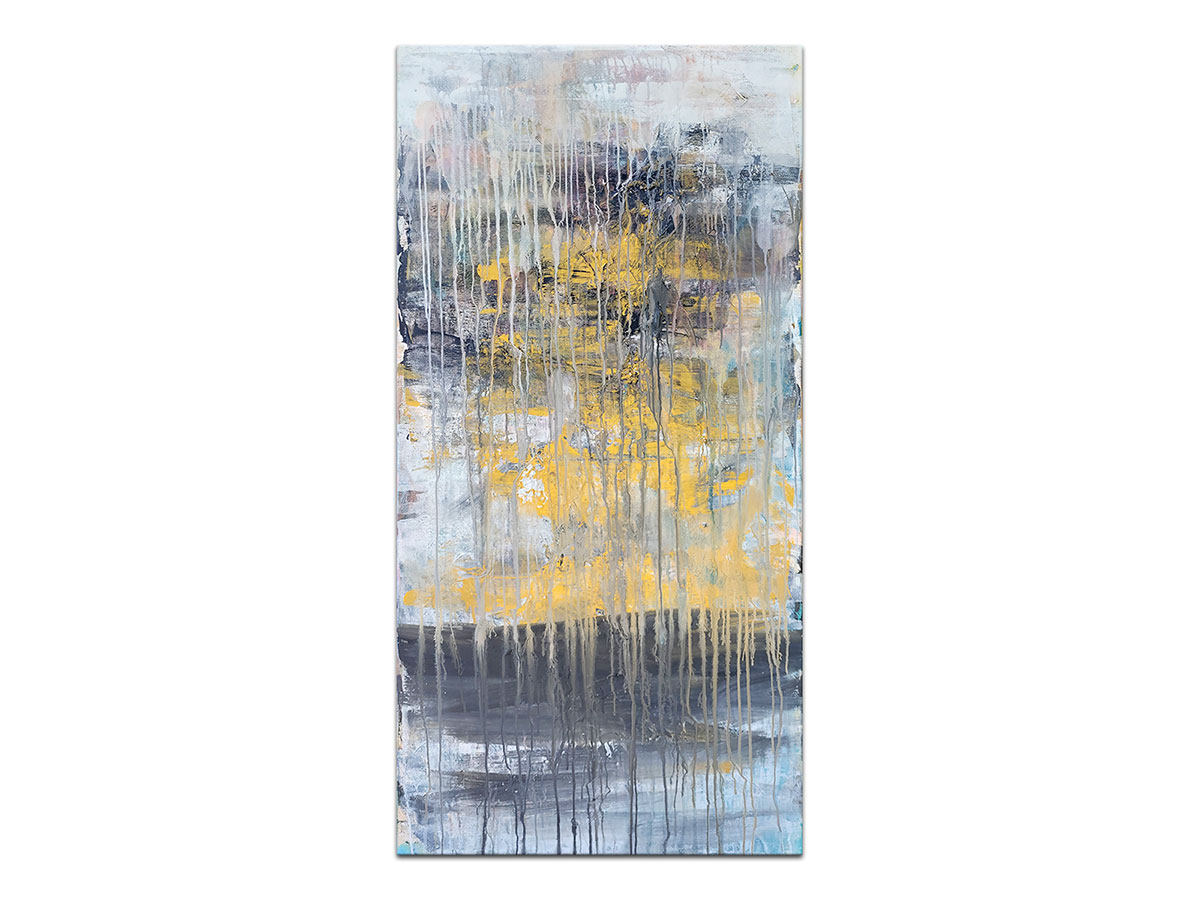Moderne slike u galeriji MAG - apstraktna slika Sunce poslije kiše Reljefni akril na platnu 140x70 cm