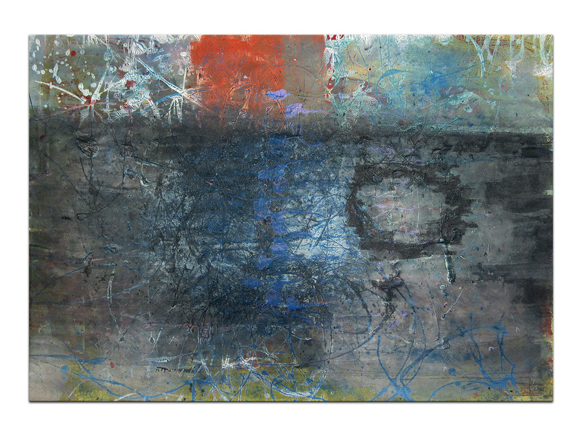 Moderne slike u galeriji MAG - apstraktna slika Dubinska provokacija akril na hameru 100x70 cm