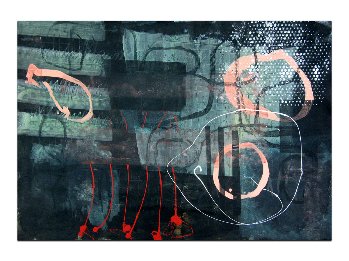 Moderne slike u galeriji MAG - apstraktna slika Noćni zanos akril na hameru 100x70 cm