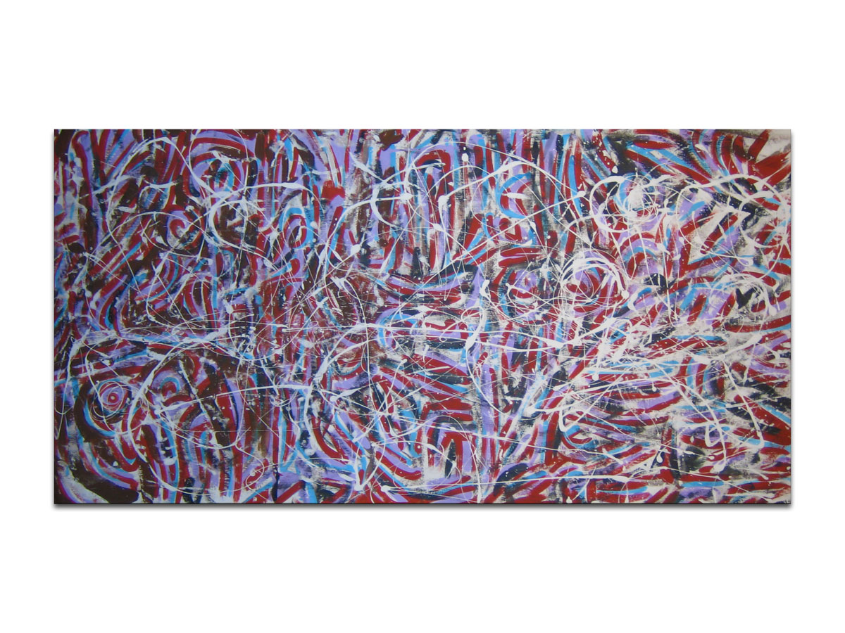 Suvremena umjetnost u galeriji MAG - Tijekom dana - apstraktna slika na platnu 150x75 cm
