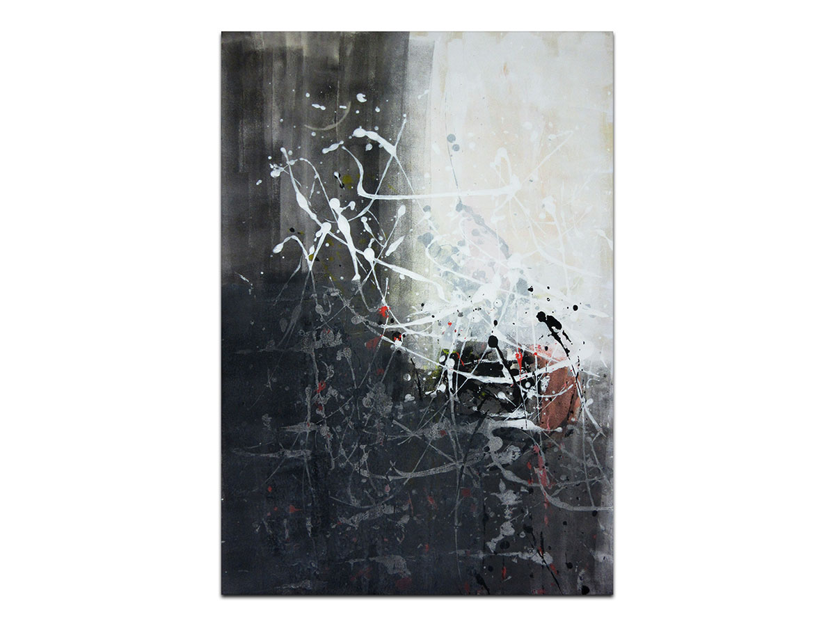 Moderne slike u galeriji MAG - apstraktna slika Zaspali smo tiho akril na hameru 100x70 cm