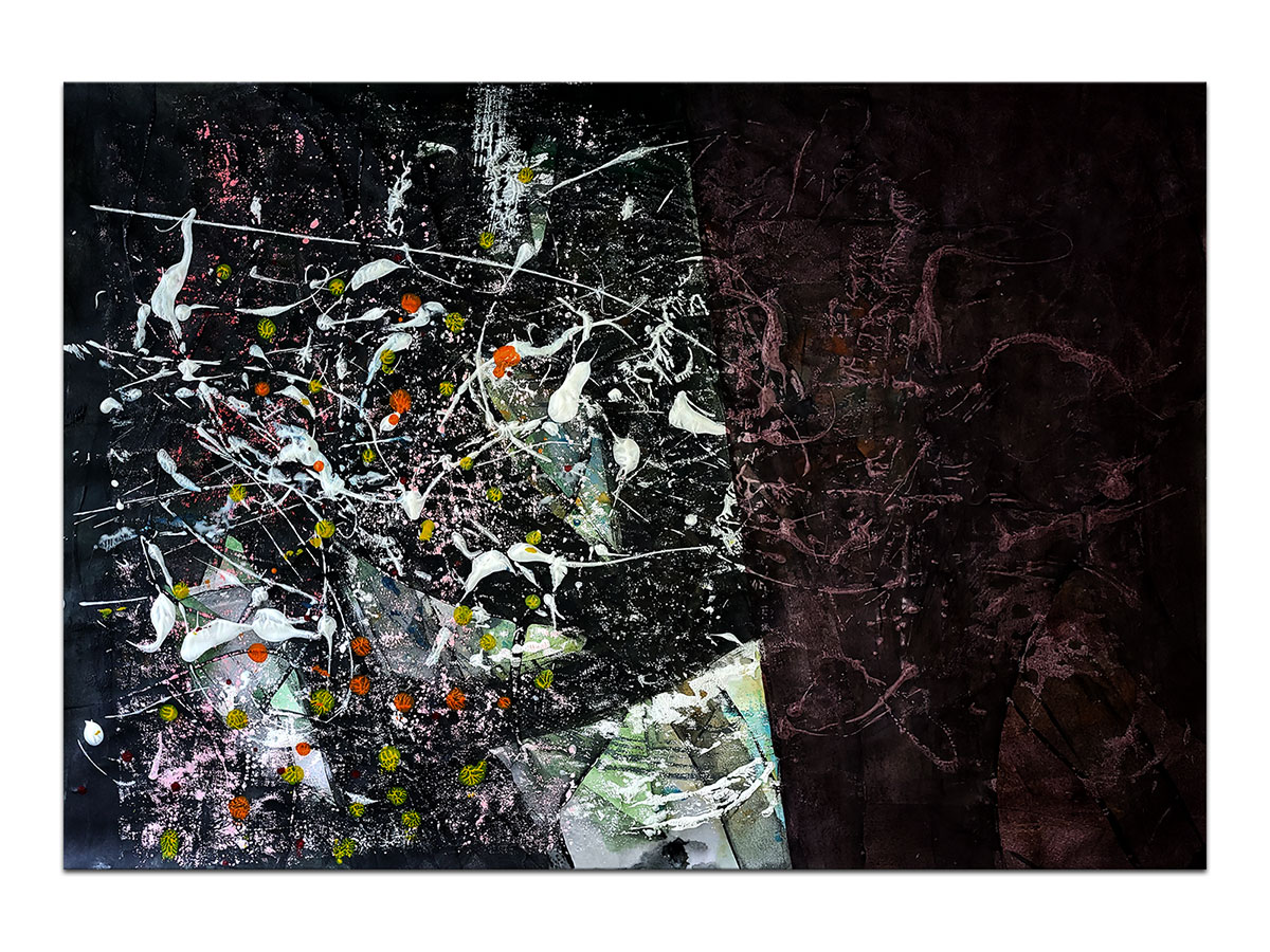 Moderne slike u galeriji MAG - apstraktna slika Midst dark akril na hameru 100x70 cm